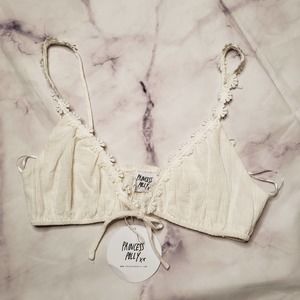 PRINCESS POLLY white daisy chain bikini top 12